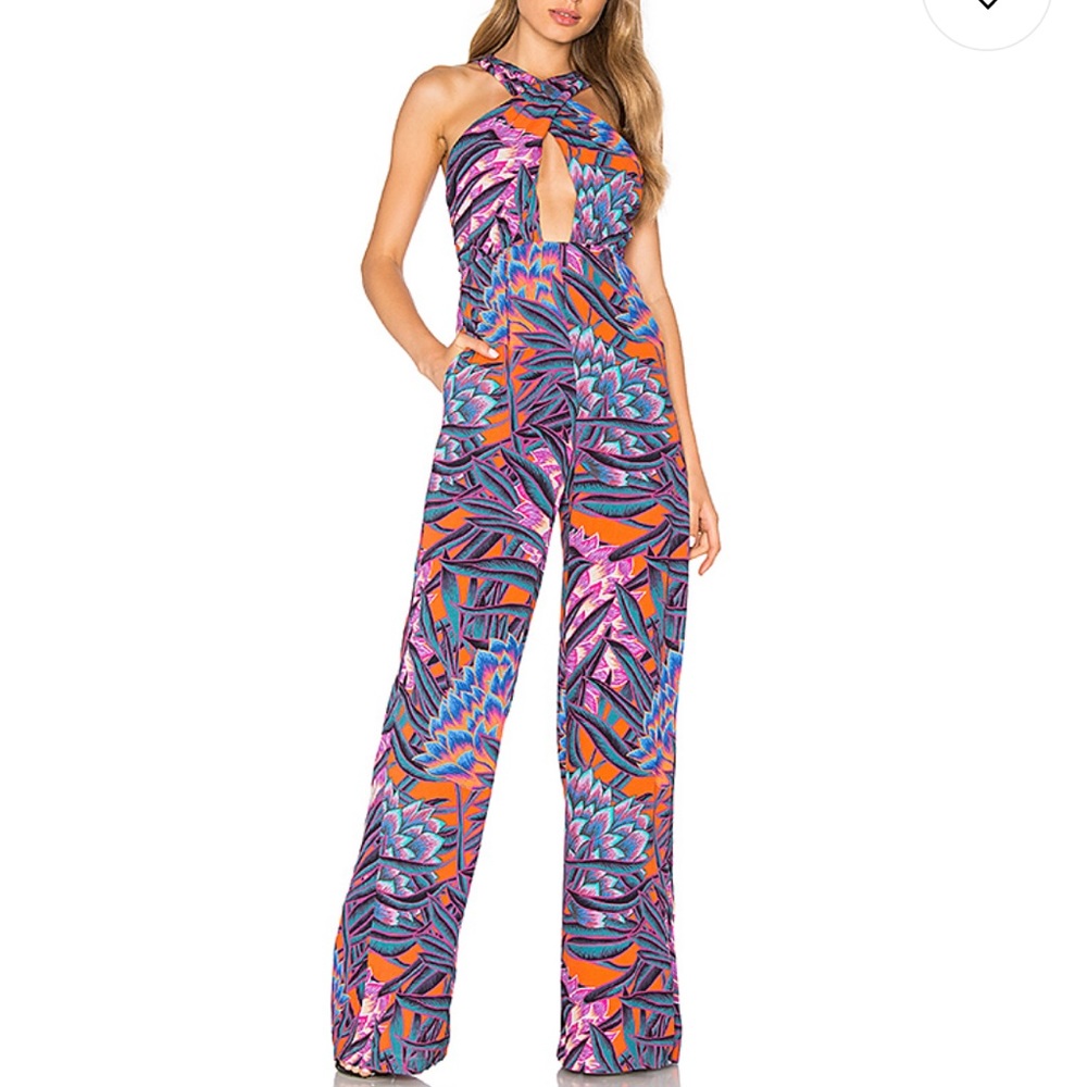 Mara Hoffman cross front jumpsuit persimmon
